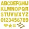 Blue Panda; Make Your Own Banner Kit - 130-Piece, Gold Glitter, 5-Inch Characters - DIY Banner Kit with Glitter String Letters for Birthday & Wedding Party Decor; Category:Banners; Image:2